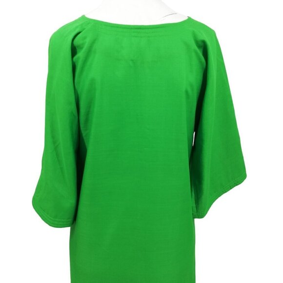 Vintage Two Potato Maxi Kaftan Dress Size S? Green Embroidered Boho 70s Pullover - Picture 3 of 11